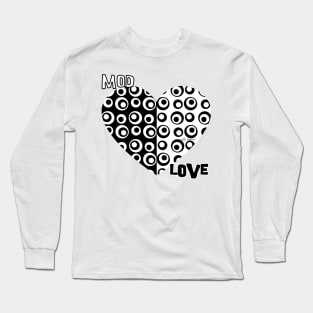 Mod Love Black & White Circles Dots Long Sleeve T-Shirt